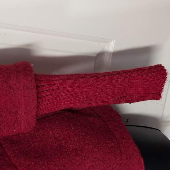 Marisa & Marie Italian Wool blend sweater jacket cardigan Red Small - Picture 4 of 12